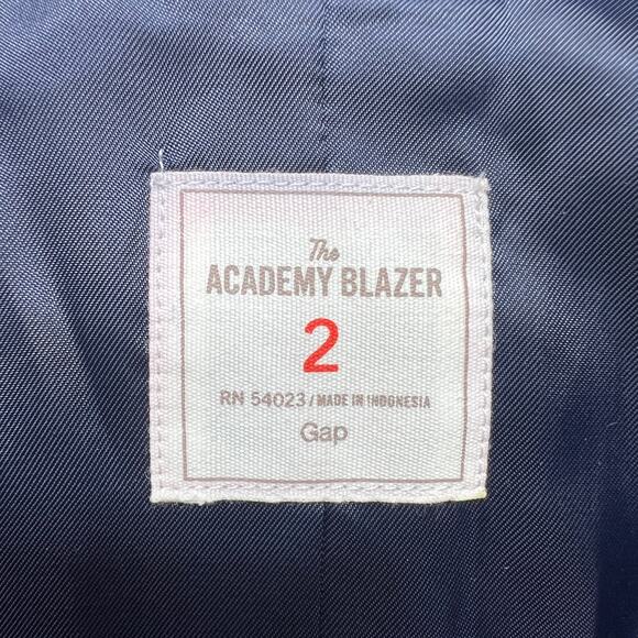 Gap The Academy Blazer Size 2 Button Front Long Sleeve Navy Blue School Boy - Picture 2 of 12